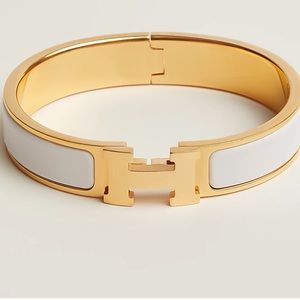 White Hermes H Clic bracelet